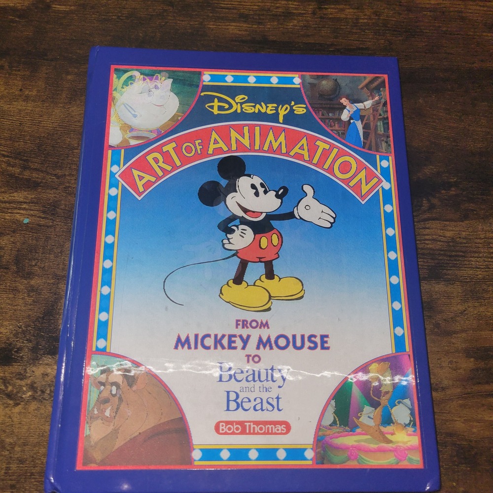 Disney Art of Animation Bob Thomas Mickey Mouse Beauty and the Beast 1991 Book